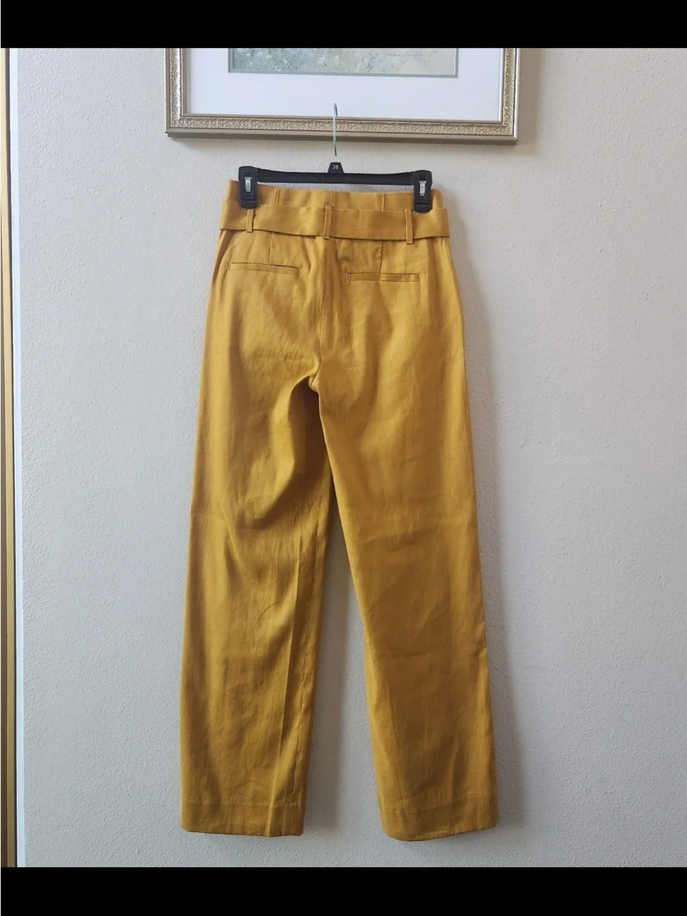 NWT Banana Republic linen blend pants in mustard size 2